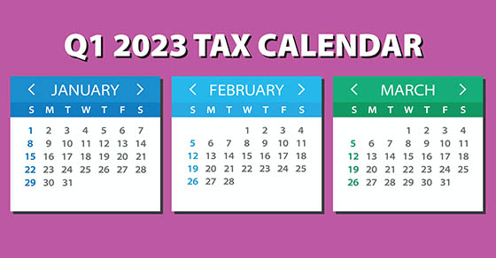 2023 Tax calender